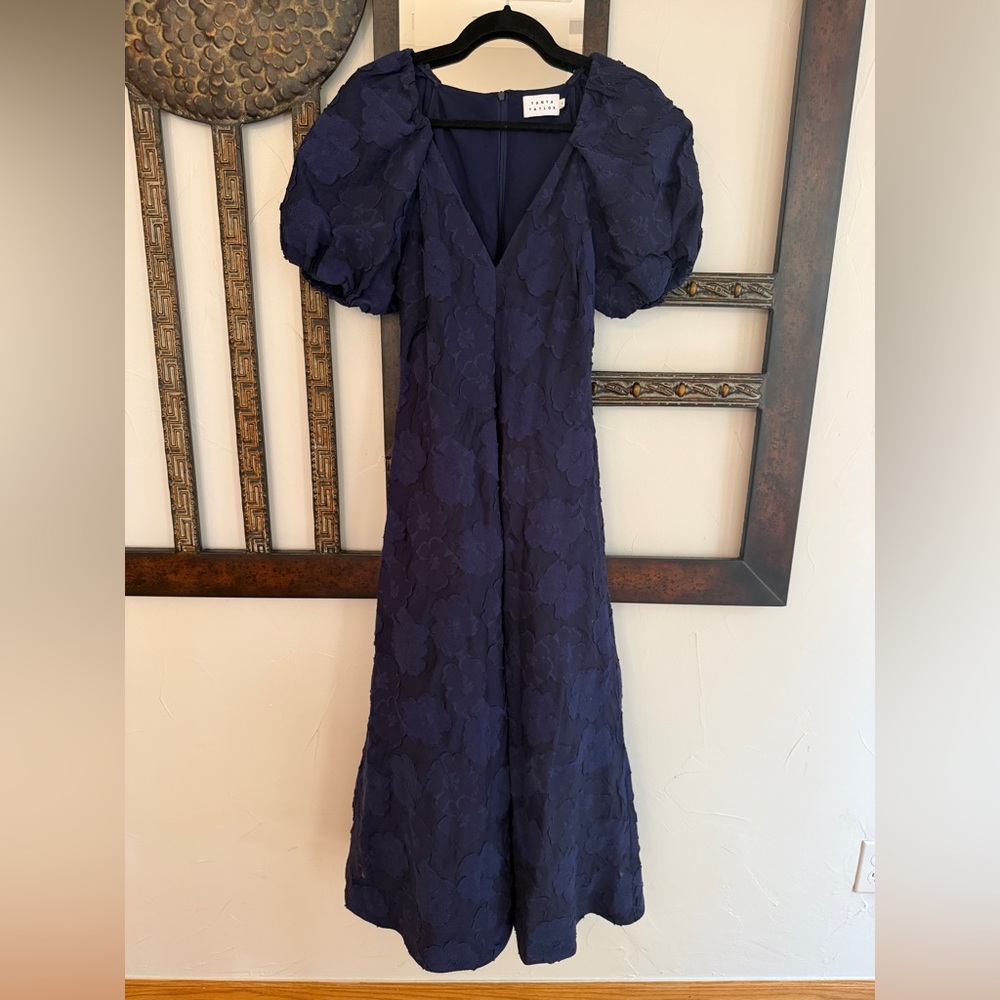 Tanya Taylor Harley Maxi Dress Navy 4